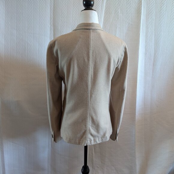 Massimo Dutti Wool blend blazer career Beige Size US10 Tailored Quiet Luxury - Picture 4 of 14